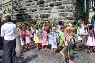 processie tijdens een feestdag in Duitsland