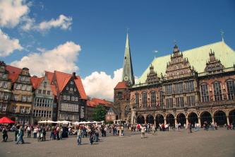 Het stadhuis en de Roland in Bremen: op de werelderfgoedlijst sinds 2004