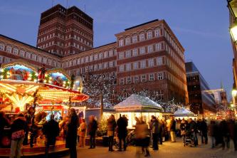 De kerstmarkt in Düsseldorf. Leuk voor een stedentrip.