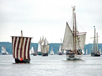 In de havenstad Flensburg kunt u tijdens uw vakantie ook vikingschepen zien. 